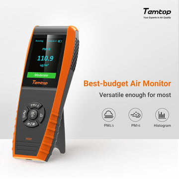 Temtop P600 (upgraded version of P200) Air Quality Monitor, Portable Laser PM2.5 PM10 Particle Detector, Professional Air Quality Monitor Meter Accurate Testing